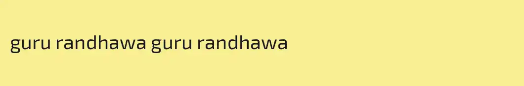 guru randhawa guru randhawa